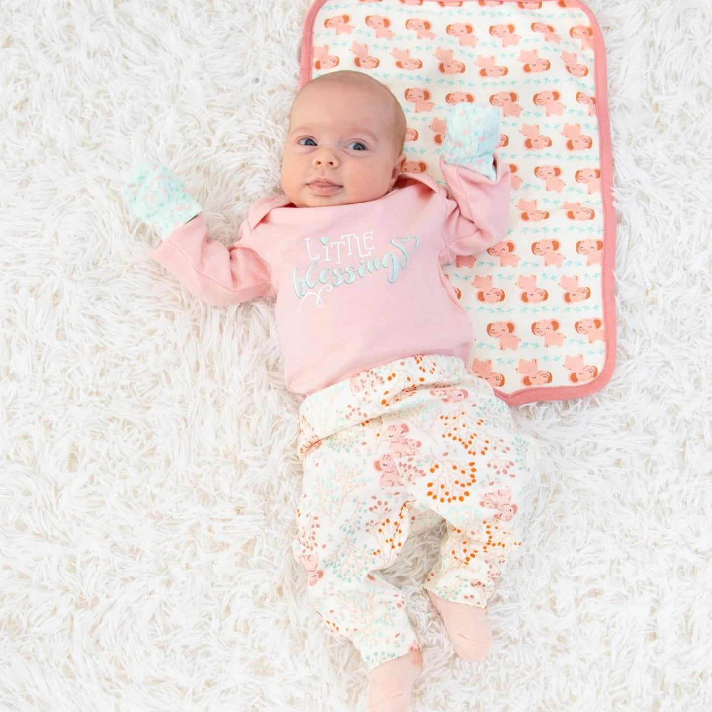 Elephant Blue Baby Layette Gift Set, 30 Piece
